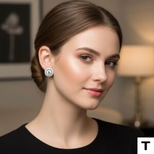 עגילי הילה כפולה עגולים